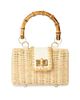 BTB Los Angeles Women's Mason Bamboo Rattan Clutch - 2