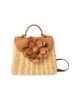 BTB Los Angeles Women's Melody Flower-Appliqué Rattan Top Handle Bag - 1