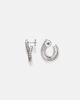 Bucherer Fine Jewellery Bucherer Fine Jewellery Baguette Love 18kt white gold earrings with diamonds - 4