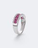 Bucherer Fine Jewellery Bucherer Fine Jewellery Baguette Love 18kt white gold ring with rubies and diamonds - 4