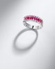 Bucherer Fine Jewellery Bucherer Fine Jewellery Baguette Love 18kt white gold ring with rubies and diamonds - 5