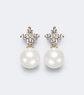 Bucherer Fine Jewellery Bucherer Fine Jewellery Bloom 18kt gold earrings with pearls and diamonds
