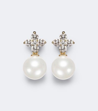 Bucherer Fine Jewellery Bucherer Fine Jewellery Bloom 18kt gold earrings with pearls and diamonds