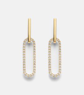 Bucherer Fine Jewellery Bucherer Fine Jewellery Link 18kt gold hoop earrings with diamonds