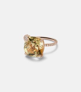 Bucherer Fine Jewellery Bucherer Fine Jewellery Peekaboo 18kt rose gold ring with beryl and diamonds
