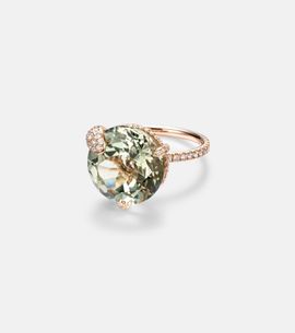 Bucherer Fine Jewellery Bucherer Fine Jewellery Peekaboo 18kt rose gold ring with prasiolite and diamonds