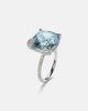 Bucherer Fine Jewellery Bucherer Fine Jewellery Peekaboo 18kt white gold ring with aquamarine and diamonds - 4