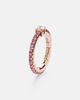 Bucherer Fine Jewellery Bucherer Fine Jewellery Stretchy 18kt rose gold ring with diamond and sapphires - 4