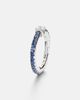 Bucherer Fine Jewellery Bucherer Fine Jewellery Stretchy 18kt white gold ring with diamond and sapphires - 4