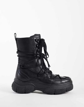 Buffalo Buffalo Doozer double lace boots in black