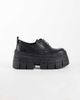 Buffalo Buffalo Gosper front zip platform shoes in black - 1