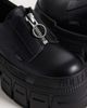 Buffalo Buffalo Gosper front zip platform shoes in black - 2