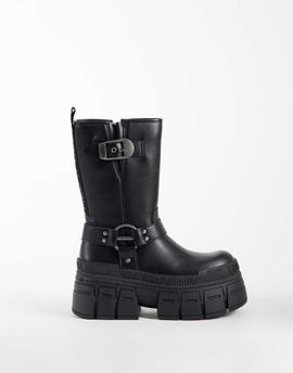 Buffalo Buffalo Gosper platform moto boots in black