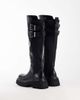 Buffalo Buffalo Stacy knee-high moto boots in black - 2
