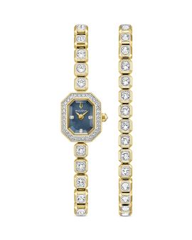 Bulova Bulova Box Set Crystal Bracelet & Watch, 15mm