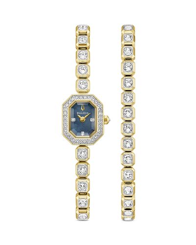 Bulova Bulova Box Set Crystal Bracelet & Watch, 15mm