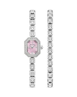 Bulova Bulova Box Set Crystal Bracelet & Watch, 24mm x 15mm