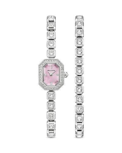 Bulova Bulova Box Set Crystal Bracelet & Watch, 24mm x 15mm