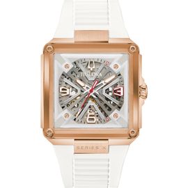 BULOVA BULOVA Marc Anthony Series X Skeleton Automatic Rubber Strap Watch, 39mm (Limited Edition)