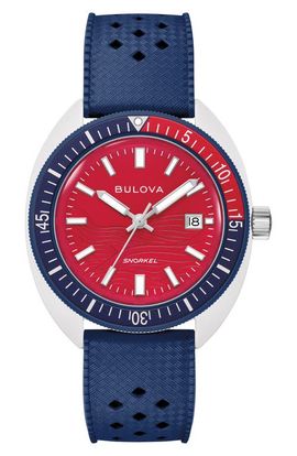 BULOVA BULOVA x Sail4th Snorkel Rubber Strap Watch, 41mm