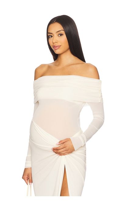 BUMPSUIT BUMPSUIT Off The Shoulder Mesh Top