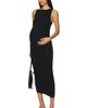 BUMPSUIT BUMPSUIT Soft Rib Boat Neck Midi Dress - 1