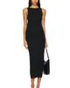 BUMPSUIT BUMPSUIT Soft Rib Boat Neck Midi Dress - 2