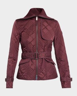 Burberry Abbeydale Micro Check Quilted Nylon Jacket