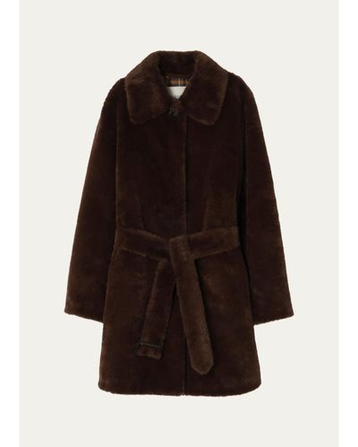 Burberry Belvedere Faux Fur Car Coat