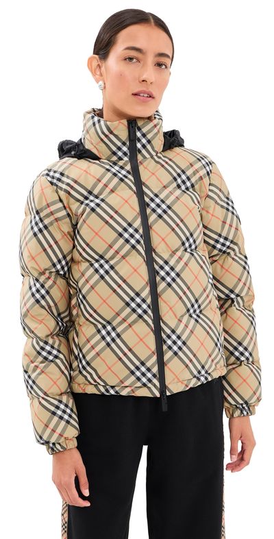 Burberry Burberry Ambleside Checkard Puffer Jacket sand ip check