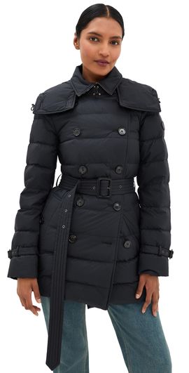 Burberry Burberry Audley Short Coat Black