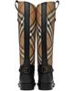Burberry Burberry Beige & Black Check Cavalier Outdoor Boots - 2