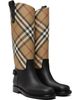 Burberry Burberry Beige & Black Check Cavalier Outdoor Boots - 4