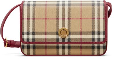 Burberry Burberry Beige & Red Hampshire Bag
