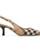 Burberry Burberry Beige Check Dame Slingback 55 Heels - 1