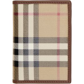 Burberry Burberry Beige Check Folding Card Holder