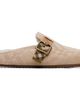 Burberry Burberry Beige Check Shearling Urchin Clog Loafers - 1