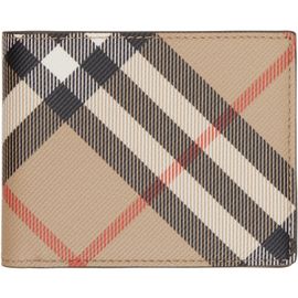 Burberry Burberry Beige Check Slim Bifold Wallet