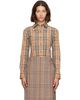 Burberry Burberry Beige Check Stretch Cotton Shirt - 1