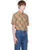 Burberry Burberry Beige Classic Fit Check Cotton Poplin Shirt - 2