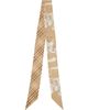 Burberry Burberry Beige Skinny Archive Knight Silk Skinny Scarf - 1