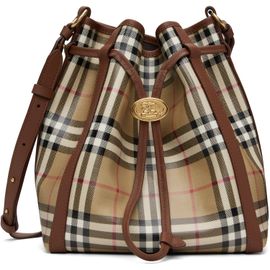 Burberry Burberry Beige Small Check Bucket Bag
