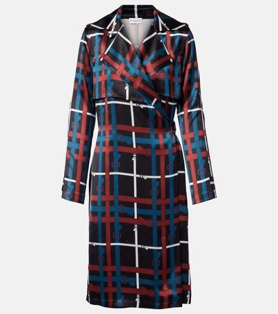 Burberry Burberry Belt Check crÃªpe wrap dress