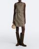 Burberry Burberry Belted checked wool and linen-blend minidress - 2