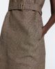 Burberry Burberry Belted checked wool and linen-blend minidress - 4
