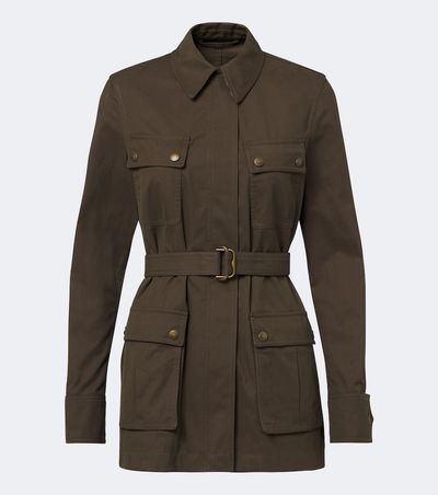 Burberry Burberry Belted cotton-blend jacket