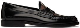 Burberry Burberry Black & Brown Check Loafers