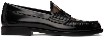Burberry Burberry Black & Brown Check Loafers