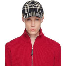 Burberry Burberry Black Check Cotton Baseball Cap