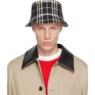 Burberry Burberry Black Check Cotton Bucket Hat